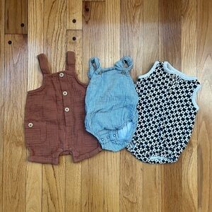 Bundle Baby Rompers Size 3-6 Months Gender Neutral Cat & Jack Little Planet